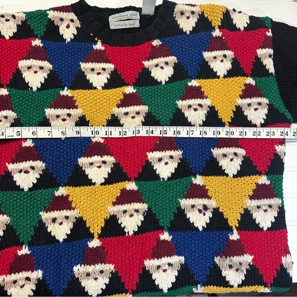 Vintage Northern Isle Christmas Santa Sweater XL | Hand Knit - Picture 9 of 9